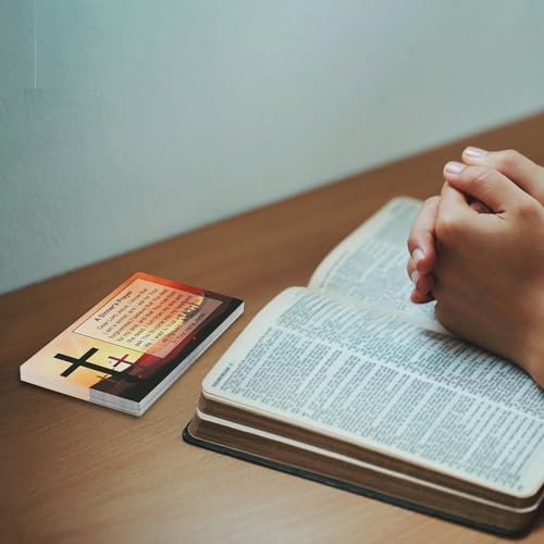 A Sinner's Prayer Pocket Scripture Cards,Mini Gospel Tract Card Plan of Salvation Cards Christian Inspirational Bible Verses Cards Prayer Postcards - color: Sinner's Prayer