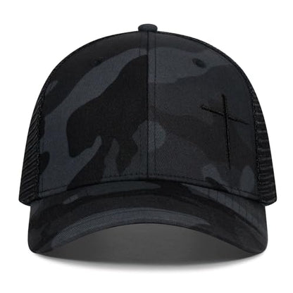 Christian Hats for Men Women,Jesus Cross Hat Christian Religious Gifts for Birthday/Christmas - color: 394.camo-12