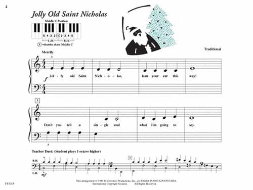 Pretime Piano Christmas, Primer Level: Beginnning Reading (Faber Piano Adventures)
