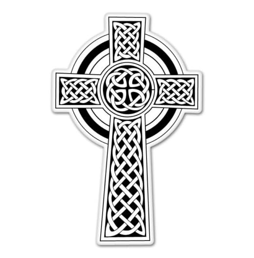 Set of 3 - Celtic Cross Irish Ireland car Bumper Sticker Decal - Sticker Graphic Decal