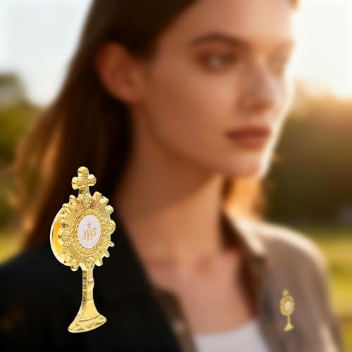 12Pcs Alloy Catholic Holy Light Brooches Used For The First Communion Lightweight Religious Clothing Pins Suitable for Meaningful Souvenirs For Both Men And Women