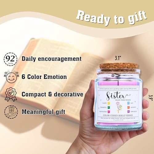 Bible Verse Jar for Sister – 92 Faith Scriptures - color: Bible For Sister