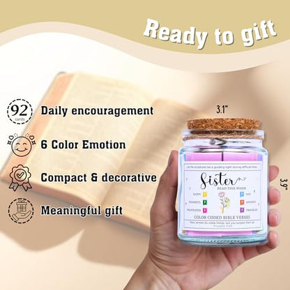 Bible Verse Jar for Sister – 92 Faith Scriptures - color: Bible For Sister