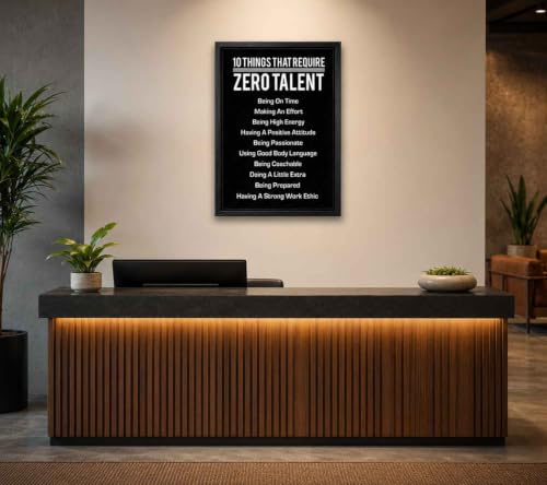 Floating Framed Motivational Canvas Wall Art, Inspirational Artwork 8x10in - color: 10 Things Thatrequire, size: 10"L x 8"W
