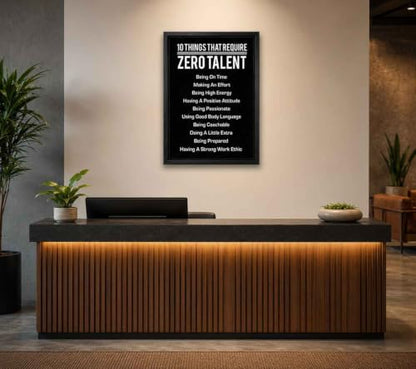 Floating Framed Motivational Canvas Wall Art, Inspirational Artwork 12x16in - color: 10 Things Thatrequire, size: 16"L x 12"W