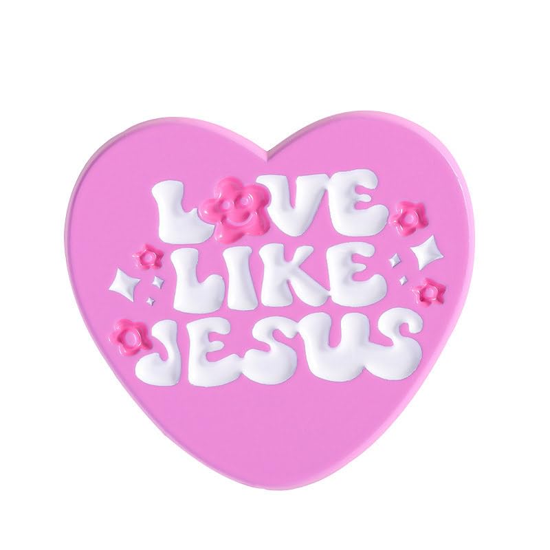 Love Like Jesus Pin Brooch, Christian Faith Heart Enamel Pin, Cute Christian Gifts For Women Girls God Lover Prayer Church Friend, Bible Verse Brooches, God Is Good Lapel Badge, Religious Accessories