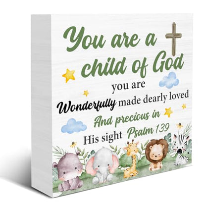 Baptism Gifts for Girl Boy, Baptism Decor You Are a Child of God Wood Sign