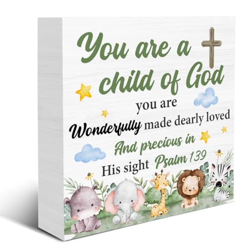 Baptism Gifts for Girl Boy, Baptism Decor You Are a Child of God Wood Sign