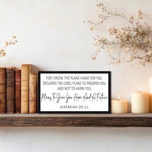Jeremiah 29:11Wood Sign,For I Know the Plans I Have for You Bible Verses Wood Box Signs,Christian Scripture Plaques for Home Decor - style: Jeremiah 29:11