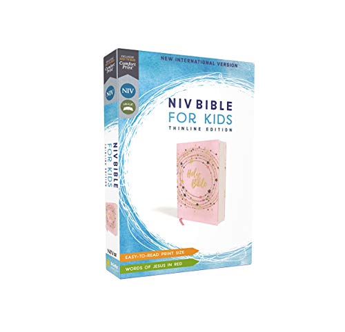 NIV, Bible for Kids, Flexcover, Pink/Gold, Red Letter, Comfort Print: Thinline Edition (Easy-to-Read, Easy-to-Carry)