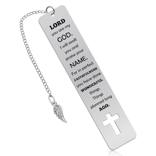 Christian Bookmark Stainless Steel Bible Verse Bookmark Inspirational Scripture Bookmarks Religious Gift for Women Men Baptism Gifts for Girl First Communion Gifts Book Club Graduation Faith Gift - color: Bible Verse Metal Bookmark 05