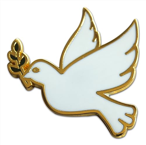 4-Piece Religious Mixed Crosses, Praying Hands, & Dove Lapel or Hat Pin & Tie Tack Set with Clutch Back by Novel Merk