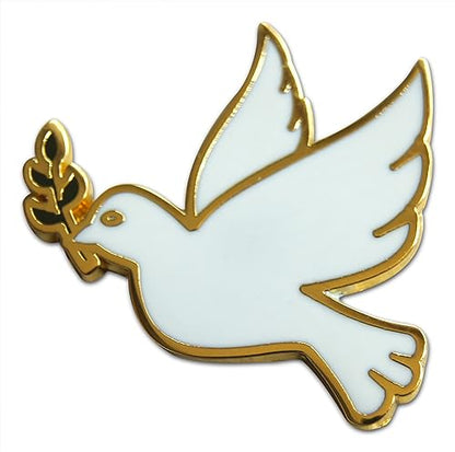 4-Piece Religious Mixed Crosses, Praying Hands, & Dove Lapel or Hat Pin & Tie Tack Set with Clutch Back by Novel Merk