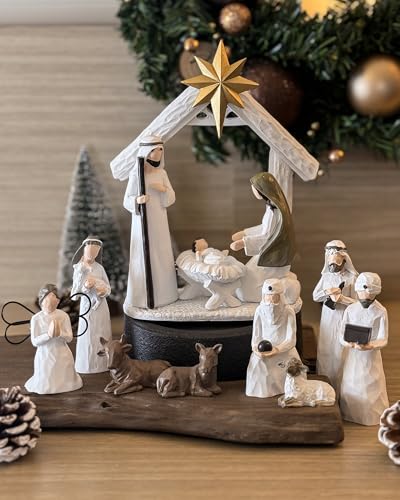 Nativity Set Indoor – 12 Pieces Christmas Nativity Scene Set
