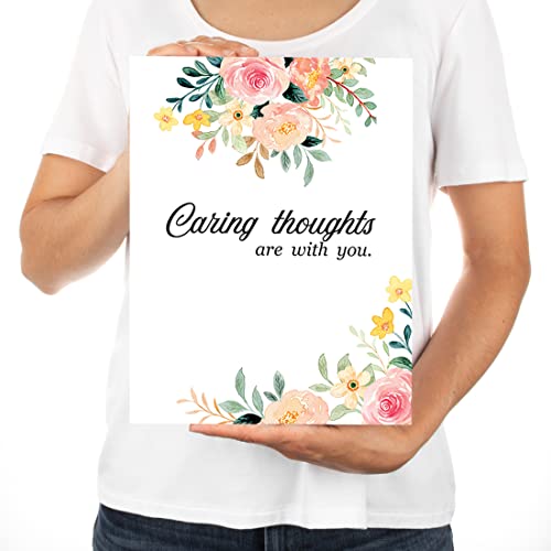 Andaz Press Jumbo Sympathy Card with Envelope, Sorry For Your Loss Card, Caring Thoughts Are With You, Pets, Condolences Card with Big Blank Space to Send to Friends, Family, 8.5" x 11", 1-Pack - color: Caring Thoughts Are With You 1