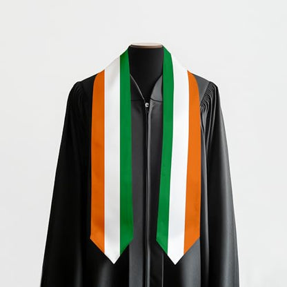 Graduation Satin Sash Scarf 72" Stole - color: Ireland Flag