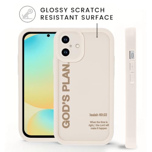 God's Plan Isaiah 60:22 Bible Verse Jesus Cross Christian White Phone Case for iPhone 17e/iPhone 16e Case Shockproof Soft Protective Cover Funda for iPhone 17e/iPhone 16e 6.1 Inch - color: White