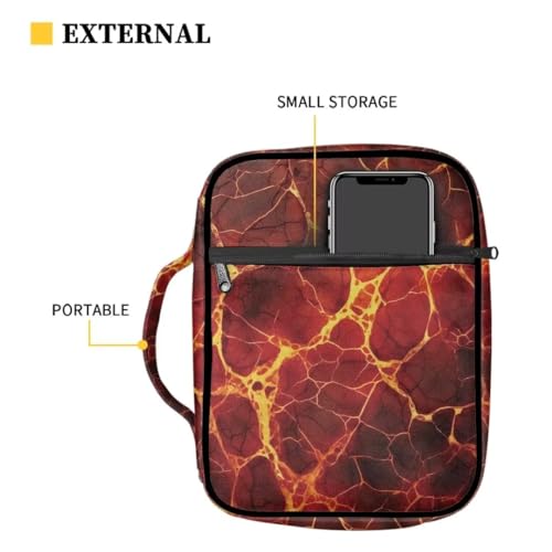 Coldinair Fire Bible Cover Case for Men Women,Bible Bags Book Covers Kids Scripture Carrying Case with Handle and Pocket,Bible Book Carrying Case Tote Handbag - color: Fire