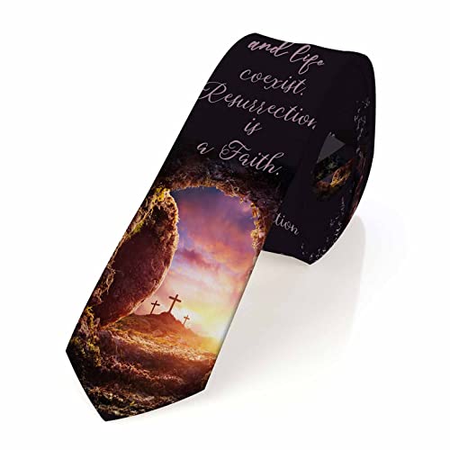 Men's Ties Novelty Tie Necktie for Men Teen Boys Multicolor Tie Party Holiday Thanksgiving Christmas - color: Easter Cross