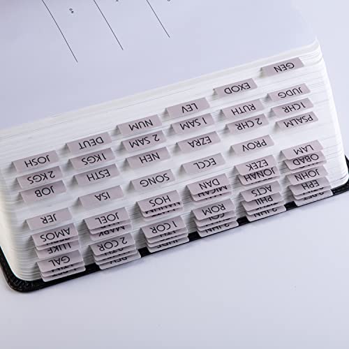 DiverseBee Laminated Bible Tabs (Large Print, Easy to Apply), Bible Tabs Old and New Testament, Bible Study Journaling Supplies, Bible Accessories, Index Tabs, 72 pcs (Clay) - color: Clay