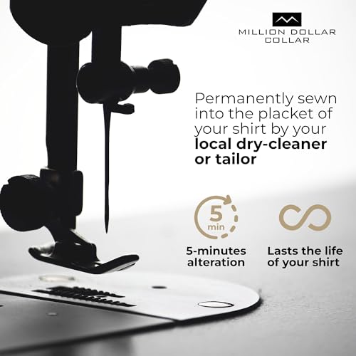 Million Dollar Collar Placket Stays - Dress Shirts Collar Stays Crisp & Firm, Universal Fit for Mens Dress Shirts & Polo