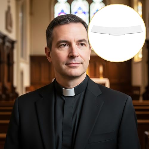 Tab Collar for Clergy Shirt 8pcs White Priest Collar Tab