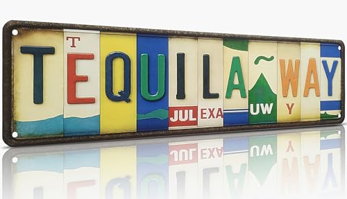 Tequila Way Metal Sign – All-Aluminum Retro Wall Decor - color: Tequila Way-V1