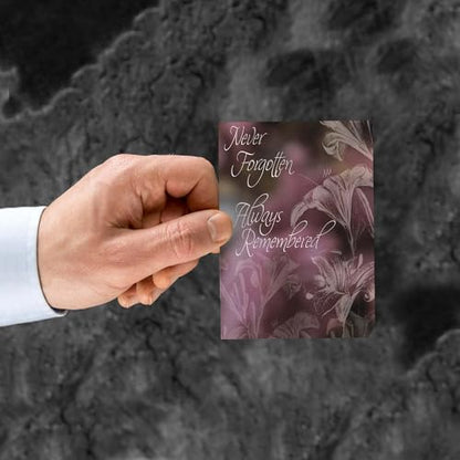 Never Forgotten Always Remembered KJV Card, 1 Count - color: Never Forgotten, Always Remembered