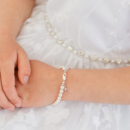 Cherished Moments Girls Godchild Cross Bracelet, .925 Sterling Silver - color: LG (5-10 years)