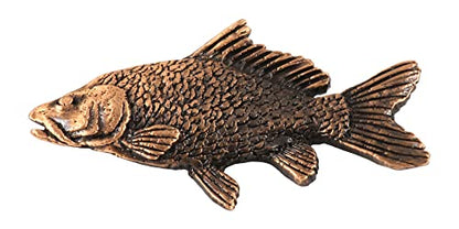 Carp Pin, Fish, Lapel, Fisherman, Fishing, Hat, Pins, Brooch, Brooches, Jewelry, Gift, Handmade in the USA, 200 Fish Designs Available. F077Z - color: Copper Plated