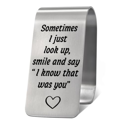 Sometimes I Just Look Up Smile Visor Clip for Car Remembrance Gifts - color: Silver 8