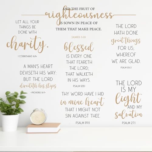 BBTO Bible Verse Stickers Peel & Stick,the Lord is My Light - style: The Lord Is My Light