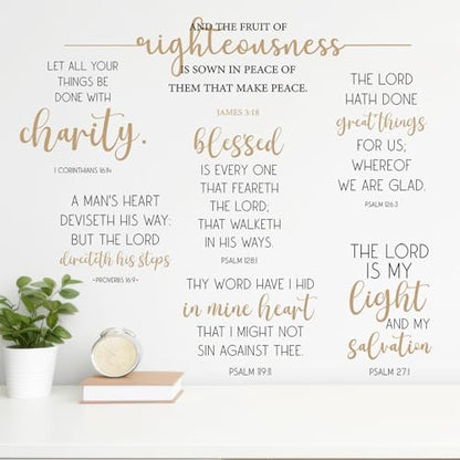 BBTO Bible Verse Stickers Peel & Stick,the Lord is My Light - style: The Lord Is My Light
