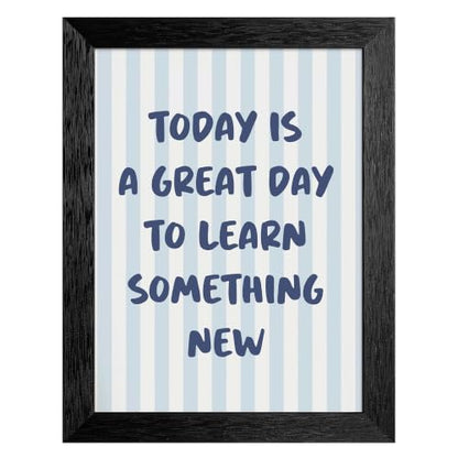 Learn Something Canvas Wall Art Brush Poster 8x10in Black Framed Flat - color: style 010, size: 8"L x 10"W