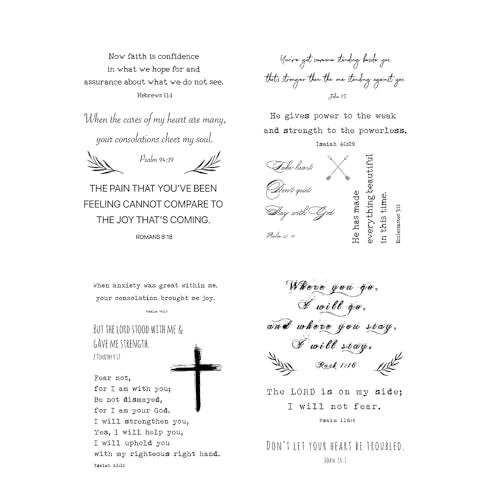 Everjoy 60+ Designs Inspirational Christian Quotes Bible Verses Scriptures Temporary Tattoos