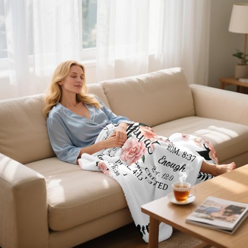 kituzol Christian Gifts for Women, Religious Gifts, Catholic Gifts, Inspirational Gifts, God Christmas Spiritual Gifts Blanket 50"X 60" - color: White-christian