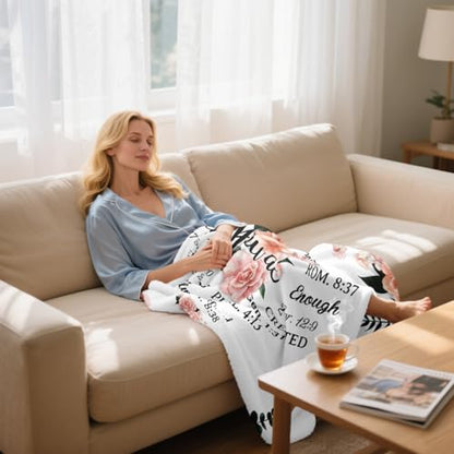 kituzol Christian Gifts for Women, Religious Gifts, Catholic Gifts, Inspirational Gifts, God Christmas Spiritual Gifts Blanket 50"X 60" - color: White-christian