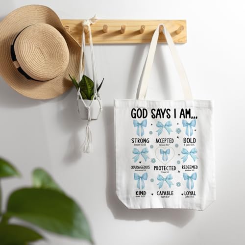 FBB Christian What's the Best that Could Happen Inspirational Tote Bag - color: God Say I Am - 2