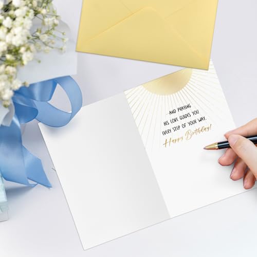 Religious Happy Birthday Card for Men Women Family Friends - color: Celebrating The Day