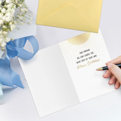 Religious Happy Birthday Card for Men Women Family Friends - color: Celebrating The Day