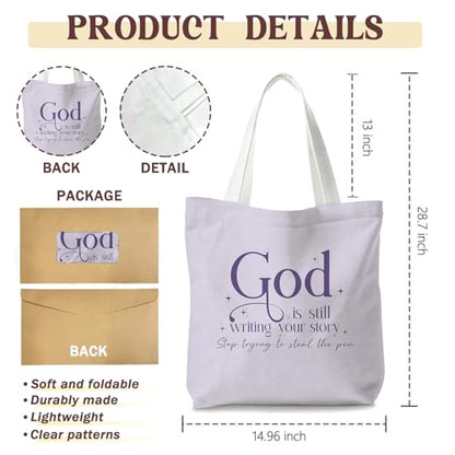 Bible Tote Bags Cute Christian Preppy Canvas Tote Bag Christian Gifts for Women Reusable Shopping Bags(Parent) - color: Bible-8