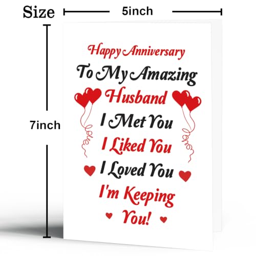 fancu Anniversary Card Gift for Husband Wife - color: ZC-056