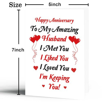 fancu Anniversary Card Gift for Husband Wife - color: ZC-056