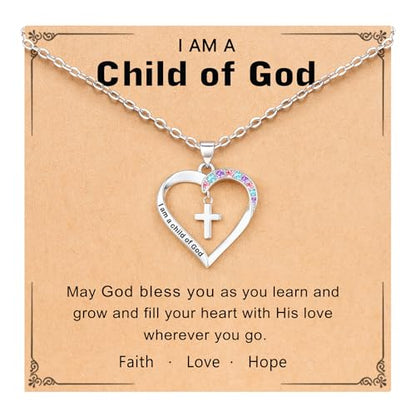 Cross Necklace for Girls- Child of God Gifts for Girls Jewelry - style: Child of God