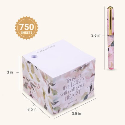 Christian Art Gifts Note Cube & Pen, Trust in the Lord Bible Verse - color: Trust in the Lord