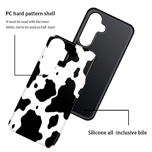 for Galaxy S26 Case, Heavy Duty Shockproof Protection Soft Silicone Rubber+Hard Plastic Hybrid Protective Case for Samsung Galaxy S26 6.3" 2026,Cow Print - color: Cow Print, size: for Galaxy S26