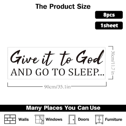 PLIGREAT Give it to God Quotes Wall Decals, DIY Saying Vinyl Wall Stickers - style: Give it to God