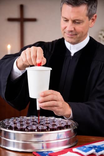 Communion Cup Filler Push Button Dispenser Individual Cups Church Set of 2
