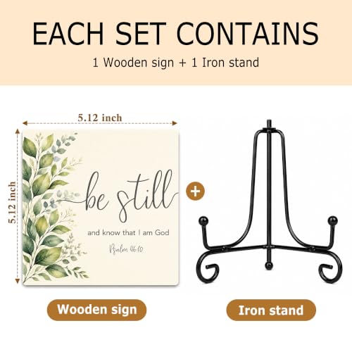 Be Still and Know That I Am God Wood Sign 5.1" Christian Decor(032 - color: Be still3