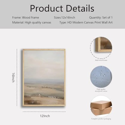 Jesus Wall Art 12x16 Inch – Spiritual Landscape Canvas Print with Light Wood Frame – Christian Jesus and Crowd Painting – Modern Biblical Poster for Living Room, Prayer Room, Church, Office – Religious Gift - color: Jesus and Crowd, size: 12"L x 16"W